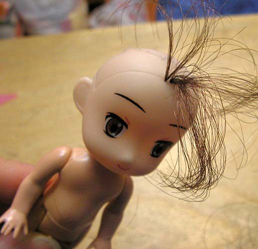 Наиболее легкий способ прошивки волос кукле